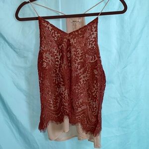 NWT Rose lace tank size M